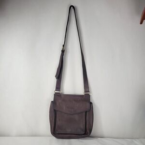 Vintage Fossil Purse Brown Pebble Leather Crossbody Shoulder Bag Y2K